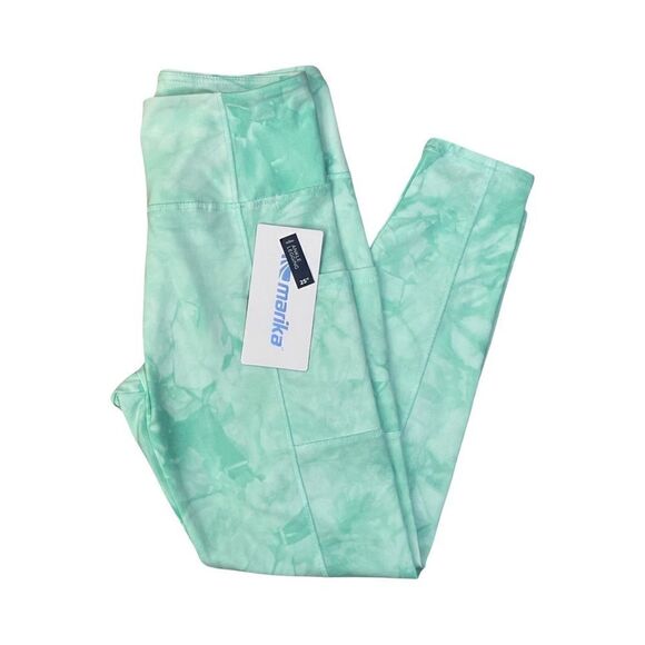Marika Cyndi Womens High Rise Side Pocket Ankle Tie Dye Legging Size Medium NWT - Picture 11 of 16